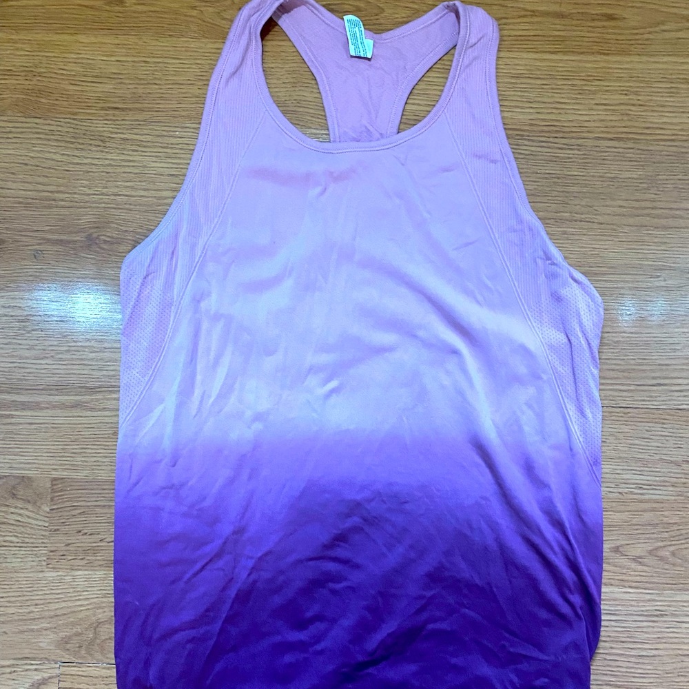 All In Motion workout tank purple ombré.